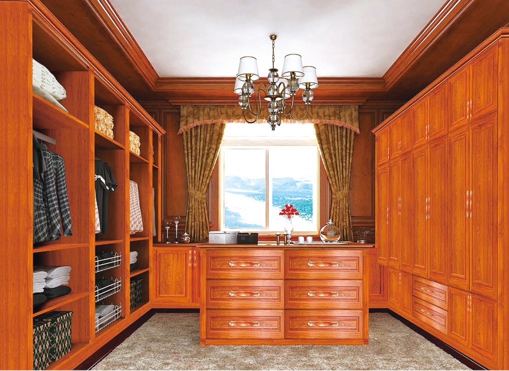 全鋁衣帽間-01（風格：中式；顏色：紅橡）